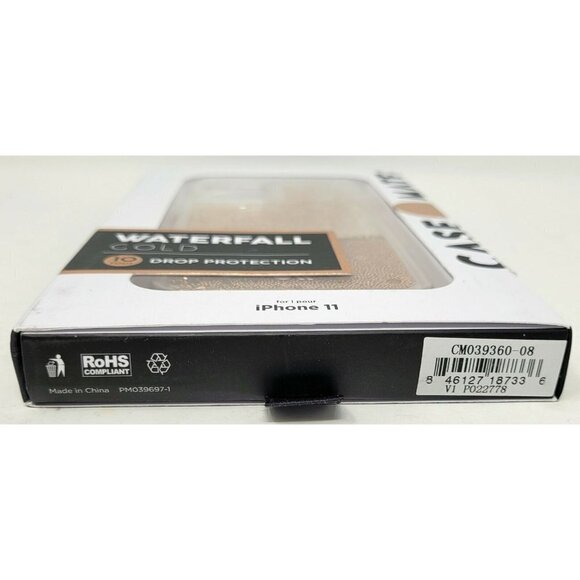 Case-Mate Waterfall Gold Case for iPhone 11 (6.1") 2019 - Gold Glitter Effect - Picture 4 of 4